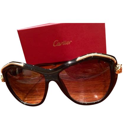 lunette de soleil cartier femme panthère|Lunettes Solaires Panthère de Cartier.